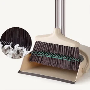Broom and Dustpan Set Home Cleaning Supplies Dust Pan Standing Upright Sweep Set for Home Broom Dustpan Combo