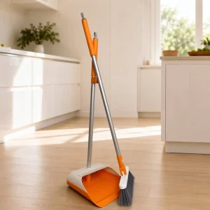 Broom and Dustpan Set Self-Standing Design OEM Floor Sweeping Broom Manufacturer Upright Cleaning Combo Supplier