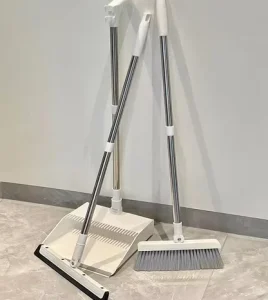 Broom and Dustpan Set Sweep the Floor Domestic Whisk Broom Set Three-piece Set Single Plastic Trash Shovel Bulk