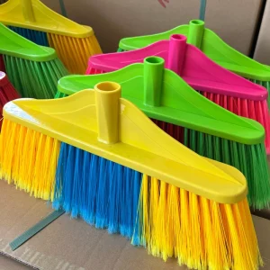 Brooms Plastic Broom With Wood Stick PVC & PET & PP Broom Dustpan Floor Cleaning & Sweeping Broom for Home Use