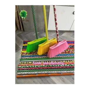 Brooms and Bristle Soft Fiber Broom Head With Dustpan Plastic Broom for Home Floor Cleaning
