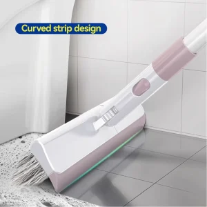 Brush with Long Handle V Shaped Floor Scrub Brush Swivel Grout Brush Stiff Bristle Floor Grout Scrubber for Bathroom Deck