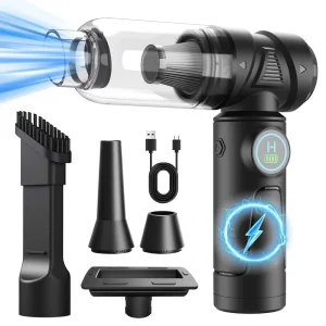 Brushless Cordless Turbo Fan Car Vacuum Cleaner with Air Duster 7.4V for Home and Auto