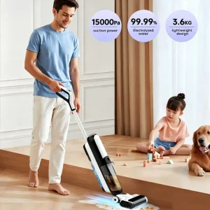 Brushless Motor Cordless Wet-Dry Vacuum and Mop with Voice Assistant and 15000Pa Suction
