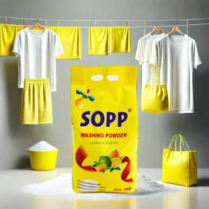 Bulk Eco Friendly Lemon Scent Laundry Detergent Powder for Apparel Use High Quality Custom Packing