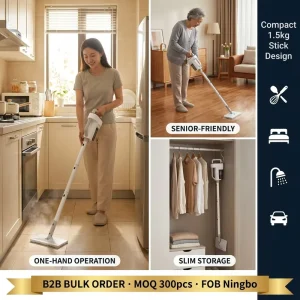 Bulk Promotional Steam Mop cleaner 1600W Value Pack Basic Accessories Multi Voltage FOB Ningbo Container Load OEM