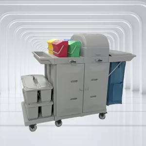 C-1 Aluminum Heavy-Duty Hotel and Hospital Housekeeping Cart