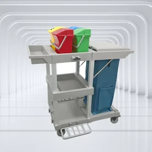 C 6 Janitor Cleaning Cart Hotel Utility Trolley Multipurpose Housekeeping Service Cleaning Carts