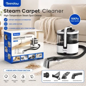 C7 MAX Portable Steam Cleaner Wet and Dry Cleaning Machine for Carpet, Car, Household, and Hotel Use