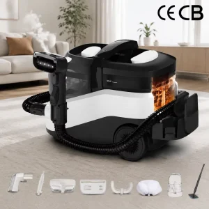 CE CB Wet-Dry Portable Handheld Carpet Upholstery Rug and Sofa Spot Cleaner with Steam Cleaning