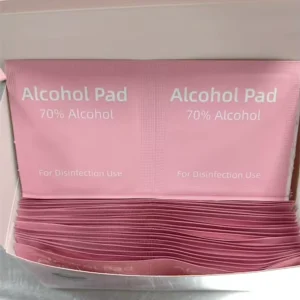 CE Certified 75% Alcohol Prep Pads pink Sterile Disposable pink Wipes for Medical Equipment & Nail Cleaning