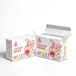 COMMIGLOW Hypoallergenic Eco Friendly Peach Scent Biodegradable Plastic Free Liquidless Laundry Detergent Sheets