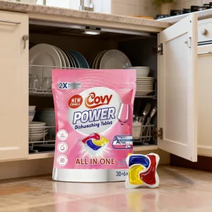 COVY Dishwasher Soap Tablets 36 Pack 17g Double Layer Action Dishwasher Pods Professional Cleaning Formula