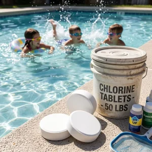 CY0715K Customization Slow Dissolving Water Treatment Pool Cleaning Tablets Strong Package