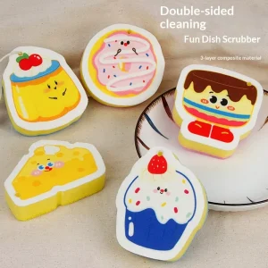 Cake Bakery Scouring Pad Composite Sponge for Kitchen Dishwashing