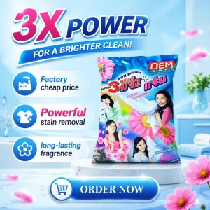 Cambodia Popular Detergent Washing Powder Factory direct Prices Family Home Use Washing Powder