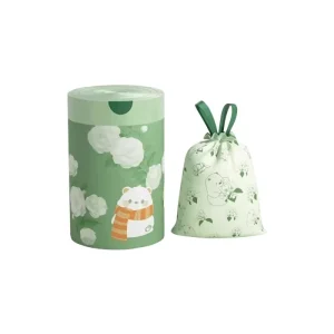 [Camellia Extra Thick PE] Tear Free Thickened Printed Trash Bags Drawstring Portable 60 Count Zhejiang Household Cleaning
