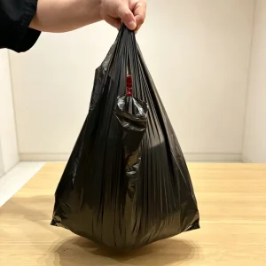 Camping Outdoor Trash Bags Roll Durable PE with Handle Flexo Printed Customizable Heat Seal for Household Use