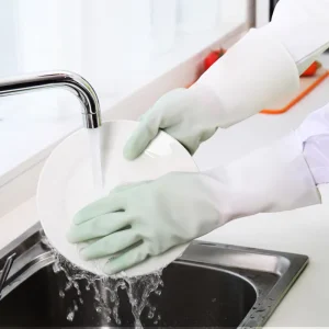 Candy-Colored Latex Rubber Household Cleaning and Dishwashing Gloves