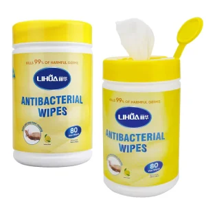 Canister Sanitizing Wet Wipes Manufacturer Biodegradable Bamboo Nonwoven Antibacterial Disinfecting Dry Wipes Roll