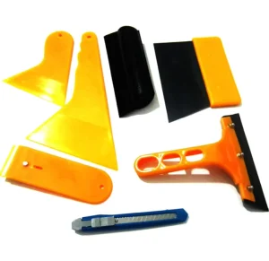 Car Auto Wrap Lamination Film Kit Magnet Triangle Squeegee with Felt Scraper Knife Gloves Tools Full Set