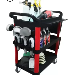 Car Care Garage Rolling Trolley Cart Cleaning Trolley Car Detailing Tool Cart