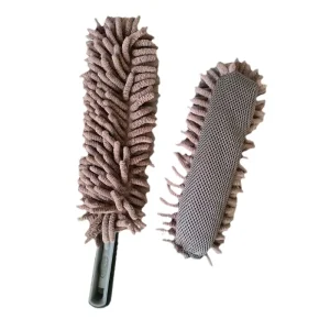 Car Cleaning Duster Car Wax Brush Waxing Mop Long-Handle Chenille Sandwich Sponge for Car Wash