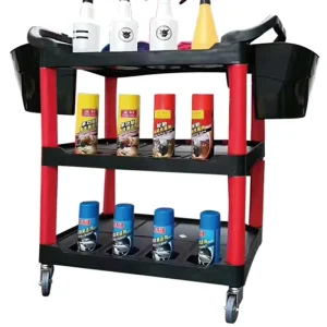 Car Detailing Car Wash Room Trolley Cart Mobile Stool Cart
