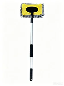 Car Dust Brush Mop Cleaning Tool Long Handle Kit with Chenille Sponge Duster and Microfiber Mop Head