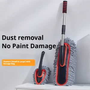 Car Dust Remover Brush Soft Fiber Telescopic Car Cleaning Mop Reusable Car friendly Vehicle Detailing Tool