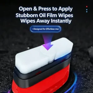Car Glass Oil Film Remover Cleaning Brush for Windshields, Side Windows, and Rearview Mirrors