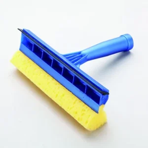 Car & Home Glass Cleaning Squeegee Sponge Wiper & Water Blade for Streak Free Drying on Windows & Shower Glass