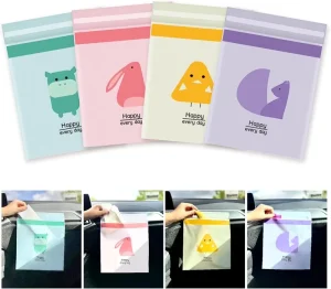 Car Trash Bags Vomit Bag Easy Stick-On Disposable PE Leak-Proof Embossed Custom Size for Kitchen and Bathroom