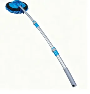 Car Wash Brush Mop Extendable Long Handle Detachable Double Brush Head for Effortless Car Roof Window Deep Cleaning