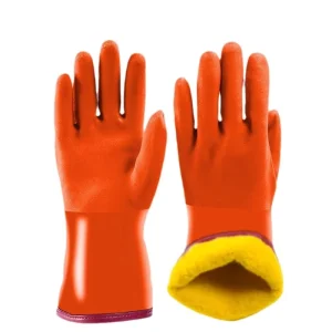 Car Wash Gloves Thickened Fleece-Lined Winter Rubber Gloves for Food Processing Cold-Resistant Unisex