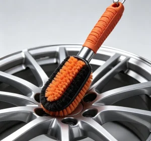 Car Wash Wheel Cleaning Brush Extra Large Head Ergonomic Handle for Alloy Rim Tire Sidewall