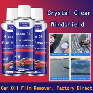 Car Windshield Glass Oil Film Remover Foam Cleaner with Wiper Blade Rubber Strip Restorer