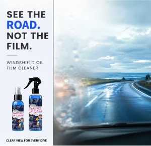 Car Windshield Oil Film Remover Glass Cleaner for Water Spots and Road Grime