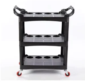 Car Workshop Equipment Three Layers Plastic Moveable Tool Cabinet Car Repair Storage Tool Cart With Wheels
