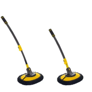 Car specific 21 Curved Rod Chenille Car Wash Mop with Telescopic Handle Paint safe Dust Removal Brush Long handled Wiping Tool