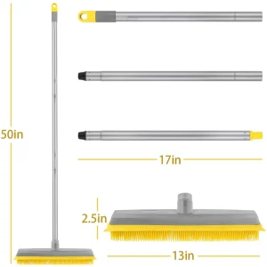 Carpet Hair Sweeper Hair Removal Brush Floor Push Cleaning Broom With Squeegee