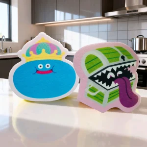 Cartoon Printed Dishwashing Sponge Scouring Pad for Oil and Grease Removal