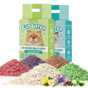 Cat Sand Dust Free Kitty Litter Food Grade Biodegradable 6L 7L Pets Corn Tofu Cat Litter 14 Day Odor Control