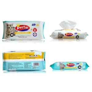 Cat Wet Wipes, Nonwoven Spunlace, Antibacterial, Deodorizing, for Daily Grooming