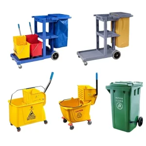 Catering Equipment Hotel Supplies Commercial Industrial Hospital Plastic Janitorial Tools Janitor Cart Cleaning Trolley