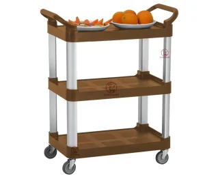 Catering Hotel Kitchen Equipment Used Plastic Cleaning Serving Delivery Cart PP LFGB Certified 30 50kg Capacity 5mm Thick OEM