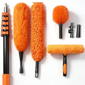 Ceiling Cleaning Dust Removal Tool Set Aluminum Alloy Telescopic Pole Household Glass Cleaning Kit