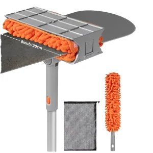 Ceiling Fan Cleaner Duster 6 Ft 77” Aluminum Extension Pole Multi Functional Brush Kit Fan Blade High Ceiling Cleaning