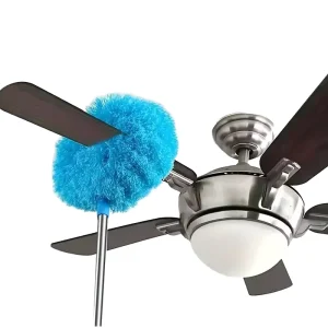 Ceiling Fan Cleaner Duster Flexible Telescopic Extension Pole Dust Removal Brush Microfiber Cleaning Tool Stainless Steel Handle