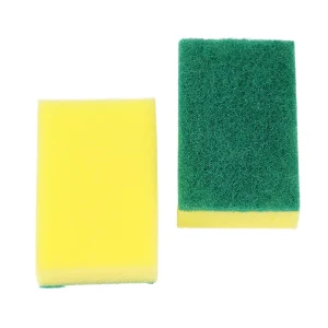Cellulose Biodegradable Green Kitchen Cleaning Sponge Scouring Pad for Dishes and Pots